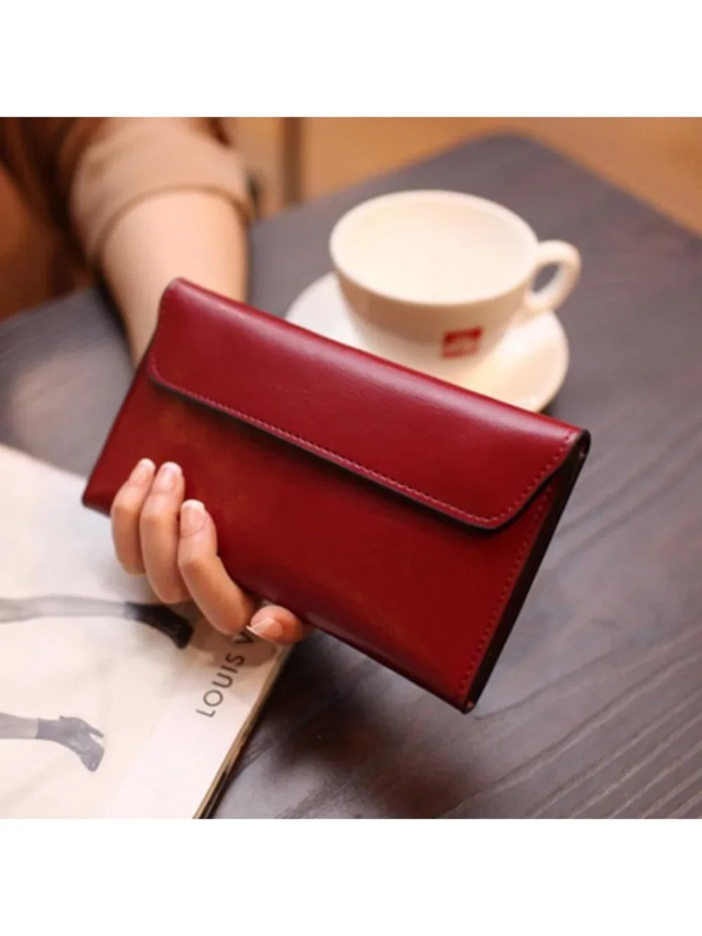 Stylish Retro Leather Phone & Card Holder Wallet - Thin, Large Capacity Clutch